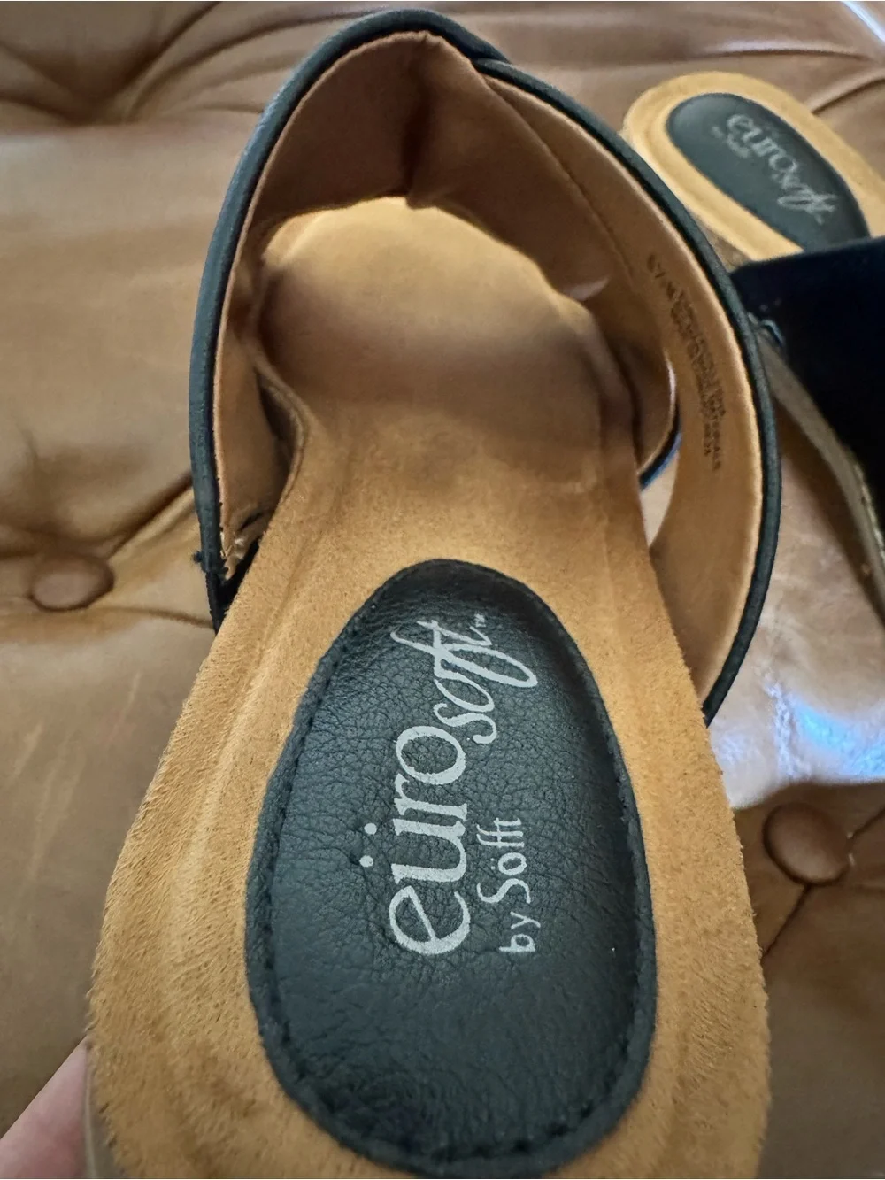 Sofft Black Leather Sandals